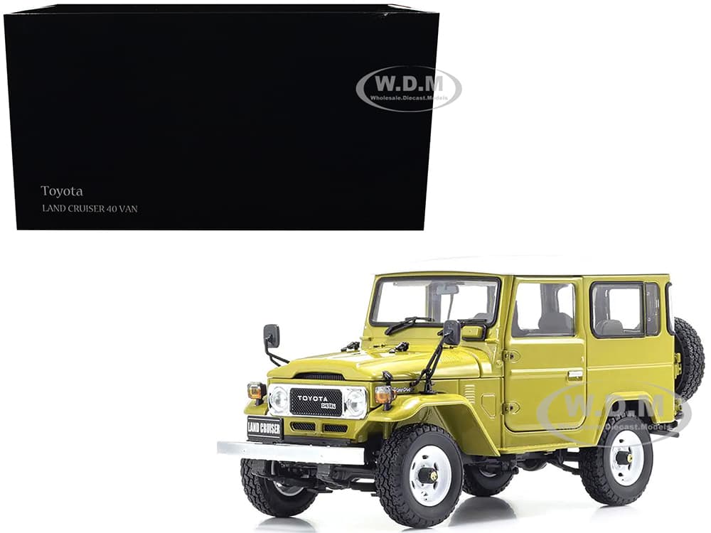 Toyota Land Cruiser 40 Van RHD (Right Hand Drive) Yellow 1/18 Diecast Model Car by Kyosho
