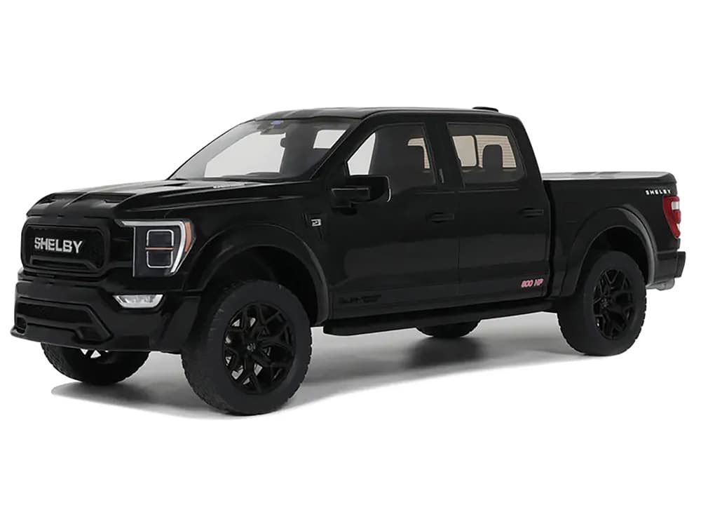 2024 Shelby F-150 Centennial Edition Pickup Truck Black 1/18 Model Car by GT Spirit