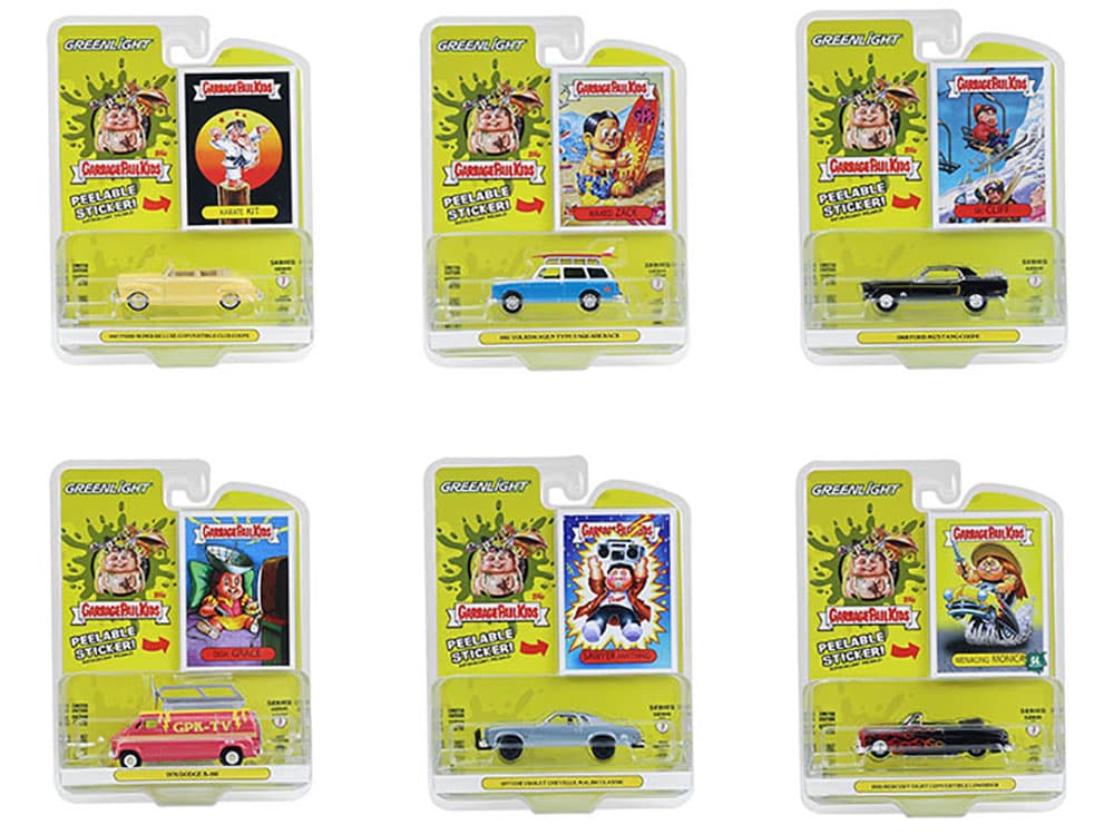 "Garbage Pail Kids" Set of 6 pieces Series 7 1/64 Diecast Models by Greenlight