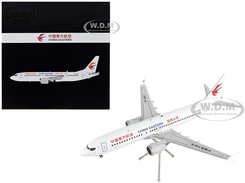 Boeing 737 MAX 8 Commercial Aircraft "China Eastern Airlines" White "Gemini 200" Series 1/200 Diecast Model Airplane by GeminiJets