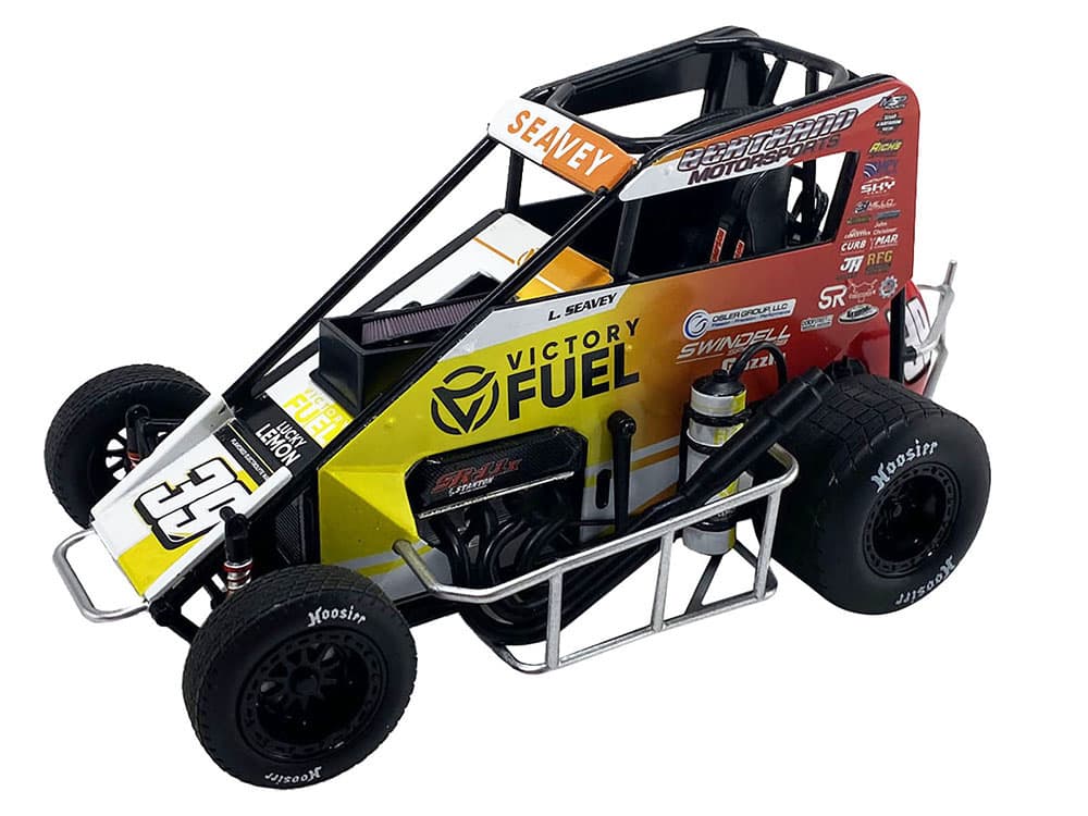 Midget Sprint Car 39 Logan Seavey "Victory Fuel" Swindell Speedlabs Champion "Chili Bowl" (2024) 1/18 Diecast Model Car by ACME