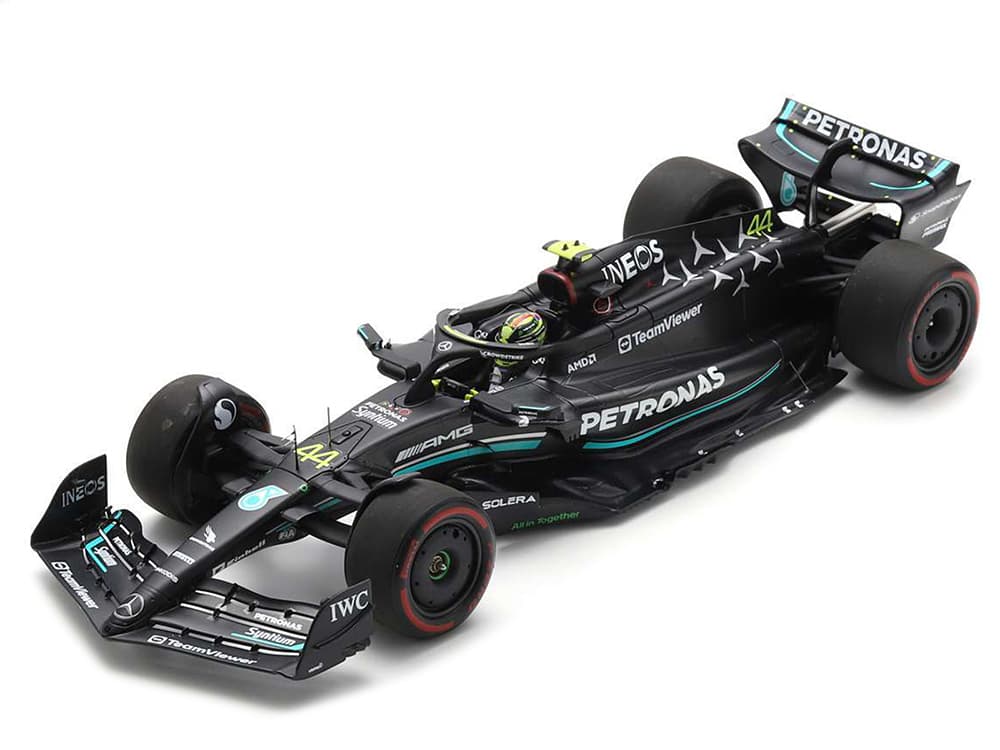 Mercedes-AMG F1 W14 E Performance 44 Lewis Hamilton "Petronas" 3rd Place Formula One F1 "British GP" (2023) with Acrylic Display Case 1/18 Model Car