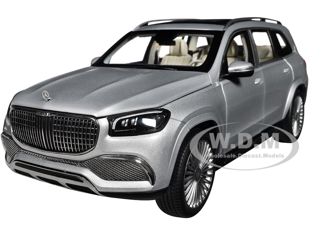 2020 Mercedes-Maybach GLS 600 Silver Metallic with Sun Roof 1/18 Diecast Model Car by Paragon Models