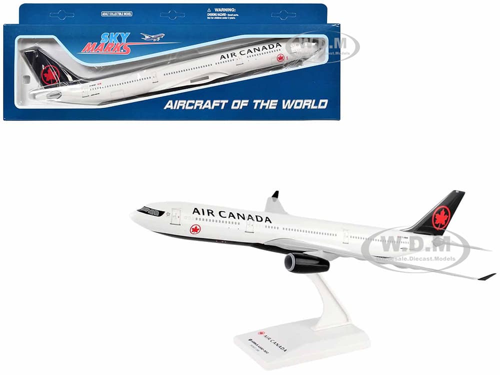 Airbus A330-300 Commercial Aircraft "Air Canada" (C-GFAF) White with Black Tail (Snap-Fit) 1/200 Plastic Model by Skymarks