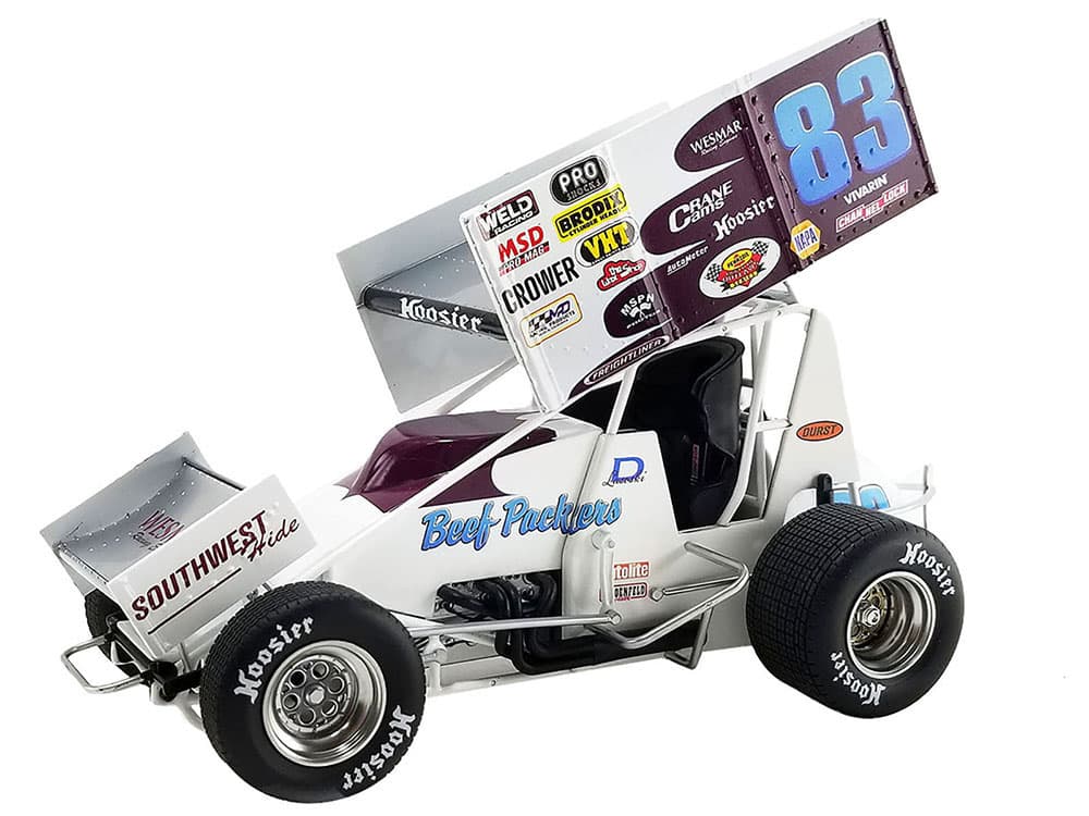Winged Sprint Car 83 Danny Lasoski "Beef Packers" "National Sprint Car Hall of Fame" 1/18 Diecast Model Car by ACME
