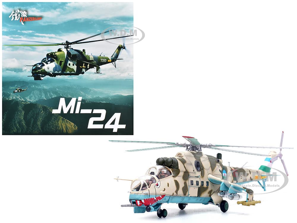 Mil Mi-24V Hind Attack Helicopter "115 Baku Azerbaijan" (2000) Azerbaijani Air Force 1/72 Diecast Model by Panzerkampf