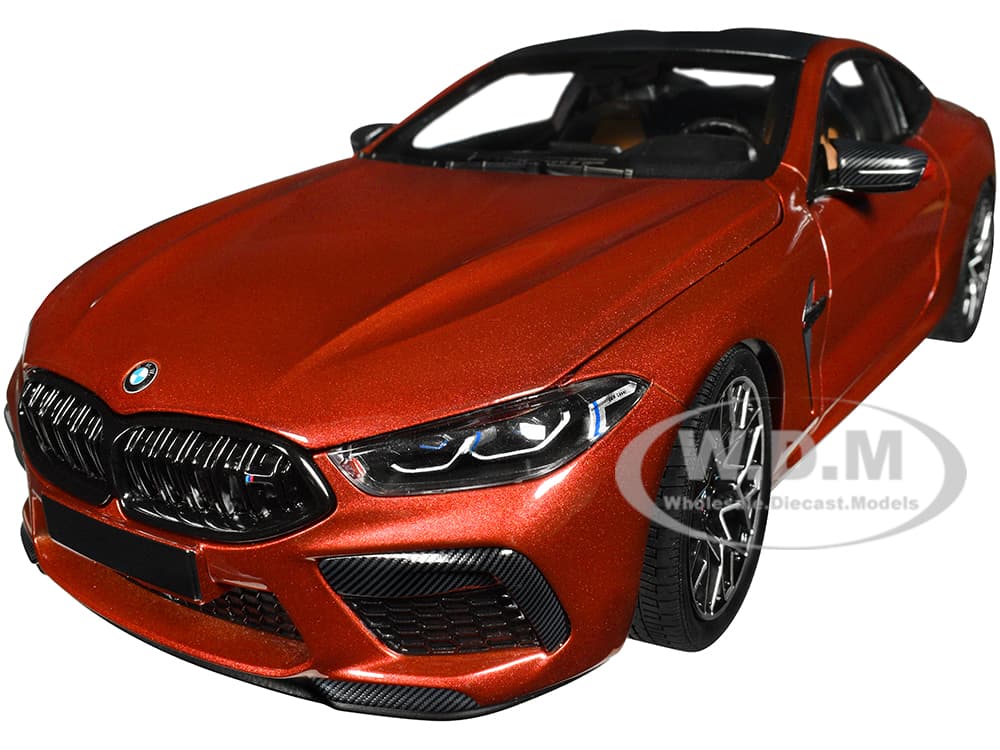 2020 BMW M8 Coupe Red Metallic with Carbon Top 1/18 Diecast Model Car by Minichamps