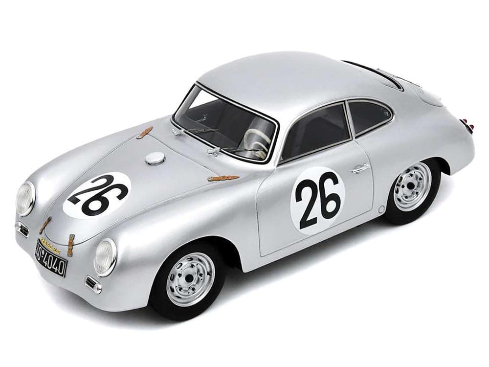 Porsche 356 26 Max Nathan - Helmut Helm Glockler "Porsche KG" "24 Hours of Le Mans" (1956) with Acrylic Display Case 1/18 Model Car by Spark
