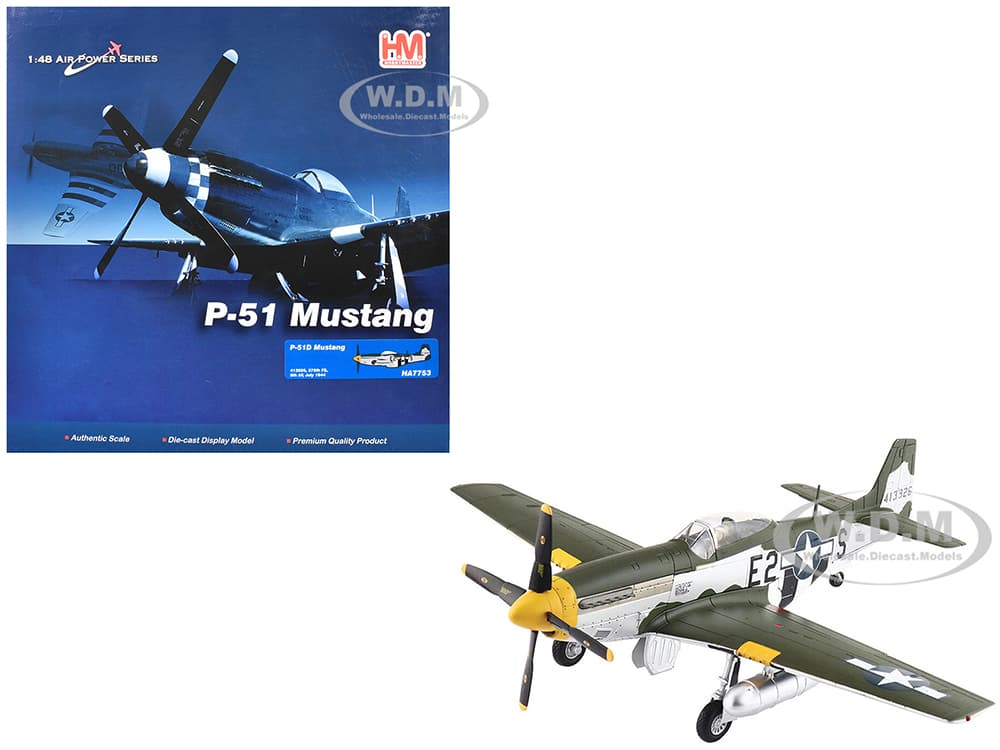 North American P-51D Mustang Fighter Aircraft "413926 375th Fighter Squadron 8th Air Force" (1944) United States Army Air Forces "Air Power Series" 1
