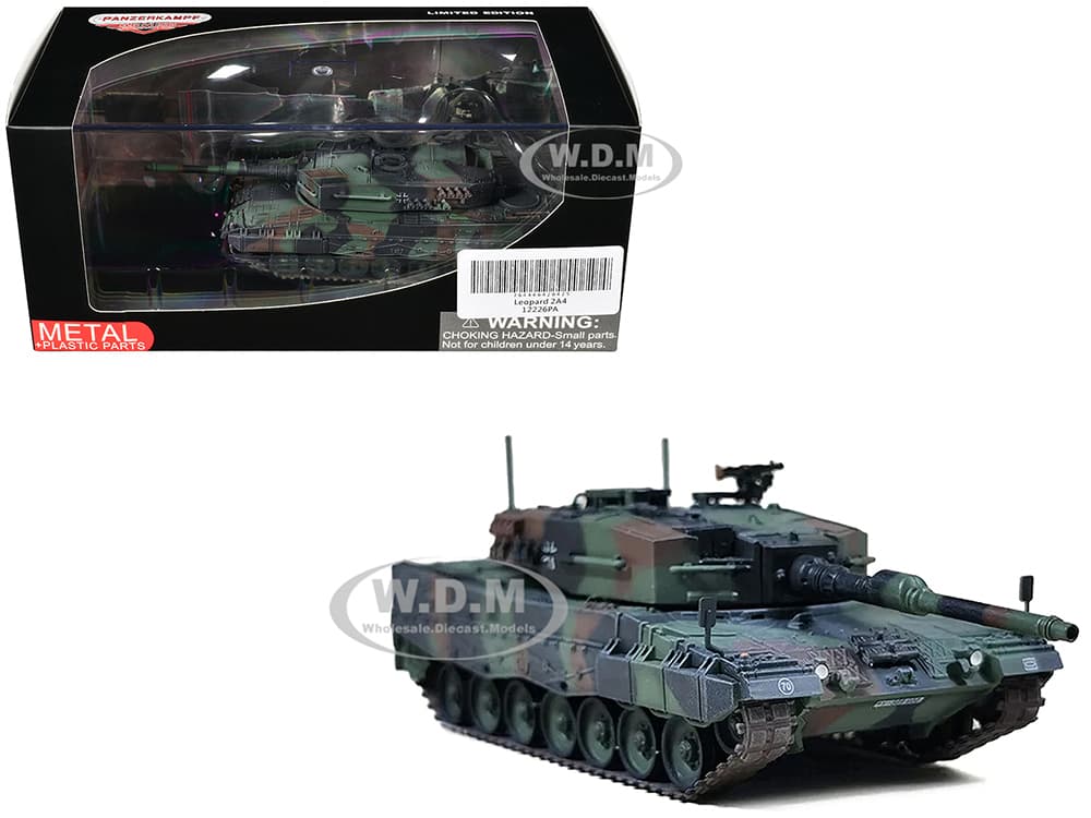 Leopard 2A4 Main Battle Tank with Snorkel "NATO Camouflage" German Army "Armor Premium" Series 1/72 Diecast Model by Panzerkampf