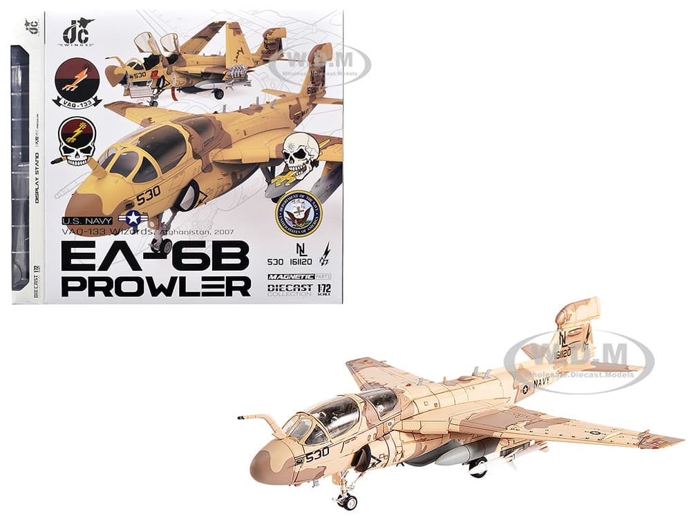 Grumman EA-6B Prowler Attack Aircraft "VAQ-133 Wizards Afghanistan" (2007) United States Navy 1/72 Diecast Model by JC Wings