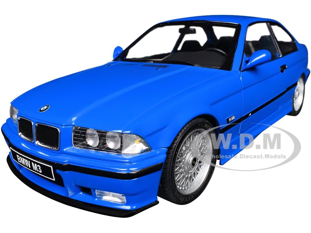 1996 BMW E36 M3 Coupe Santorin Blue 1/18 Diecast Model Car by Solido