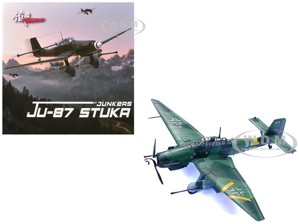 Junkers Ju 87G2 Stuka Bomber Aircraft "10.(Pz)/SG 2 Immelmann Oberst Hans-Ulrich Rudel Slovakia" (1944) German Luftwaffe "Wing" Series 1/72 Diecast M