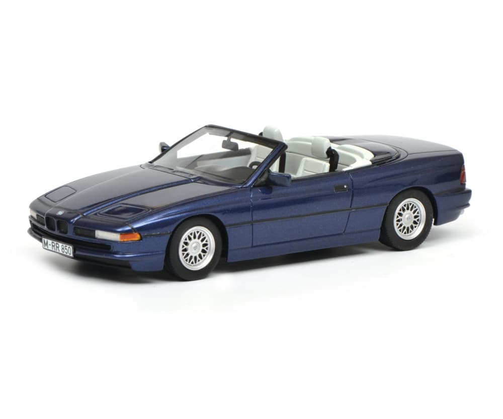 BMW 850i Cabriolet Blue Limited Edition to 500 pieces Worldwide 1/18 Model Car by Schuco