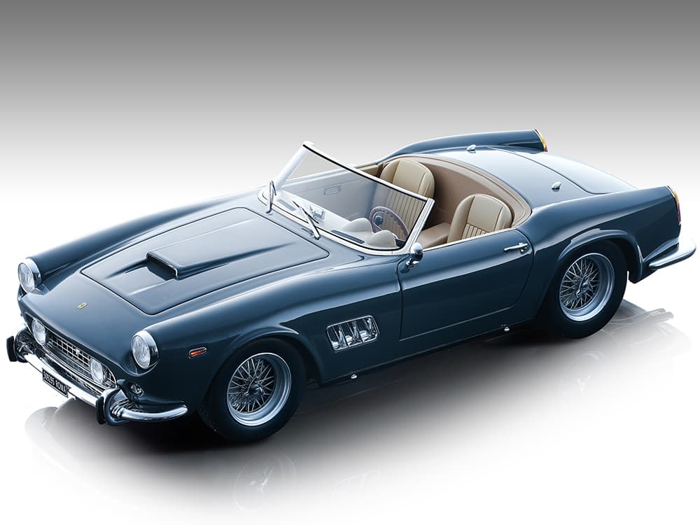 1960 Ferrari 250 GT California SWB Medium Gray "Mythos Series" Limited Edition to 65 pieces Worldwide 1/18 Model Car by Tecnomodel