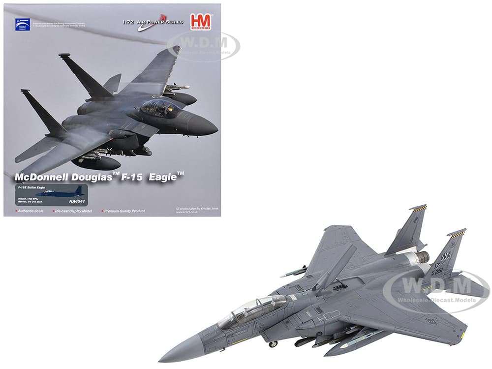 McDonnell Douglas F-15E Strike Eagle Fighter Aircraft "17th WPS Nellis AFB" (2018) United States Air Force "Air Power Series" 1/72 Diecast Model by H