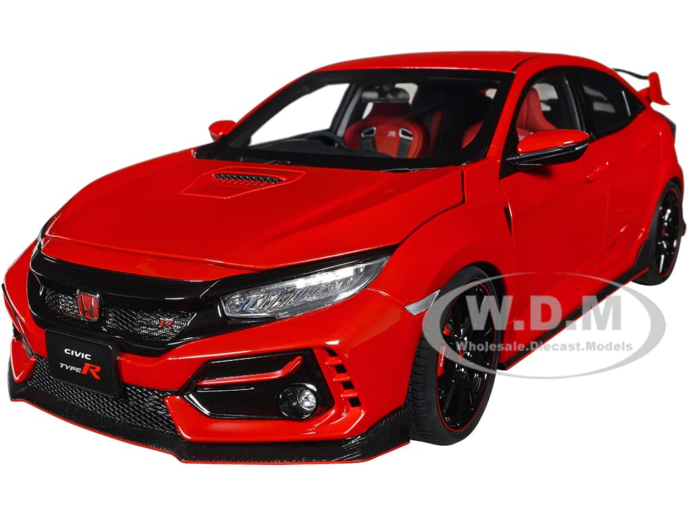 2021 Honda Civic Type R (FK8) RHD (Right Hand Drive) Flame Red 1/18 Model Car by Autoart
