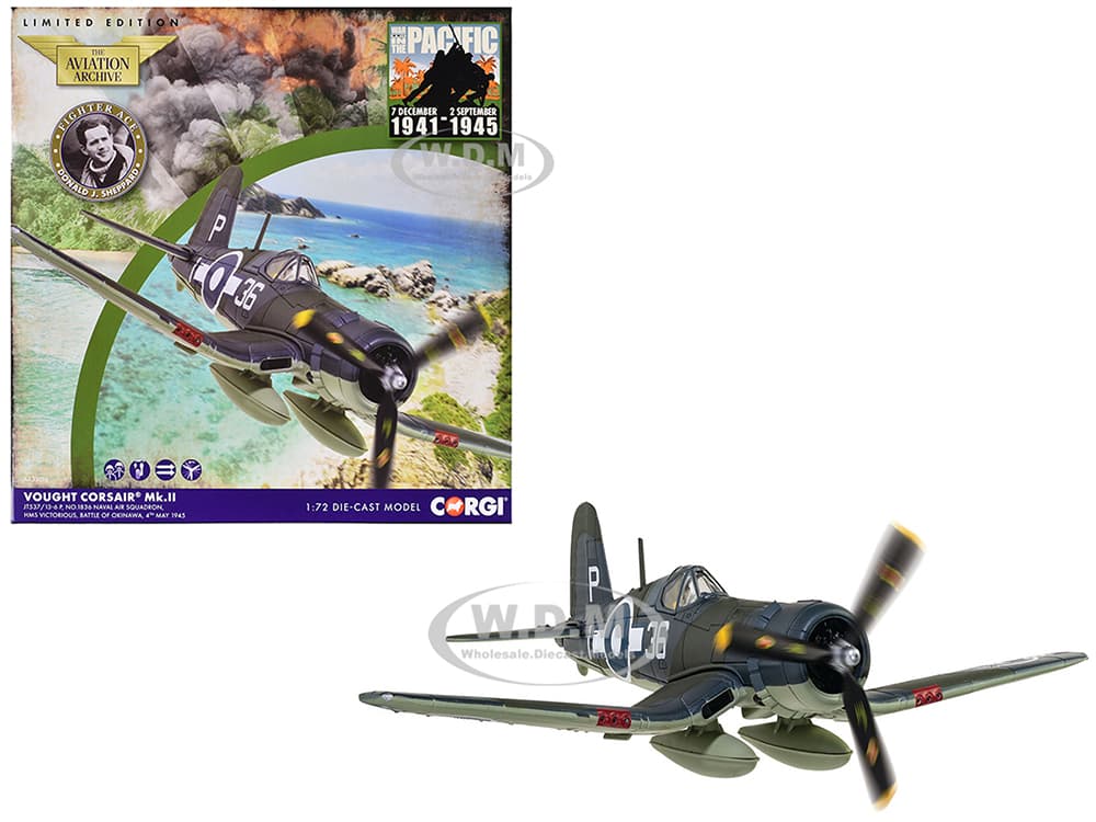 Vought Corsair Mk. II Fighter Aircraft "JT537 1836 Naval Air Squadron HMS Victorious Battle of Okinawa" (1945) British Royal Navy Fleet Air Arm "The