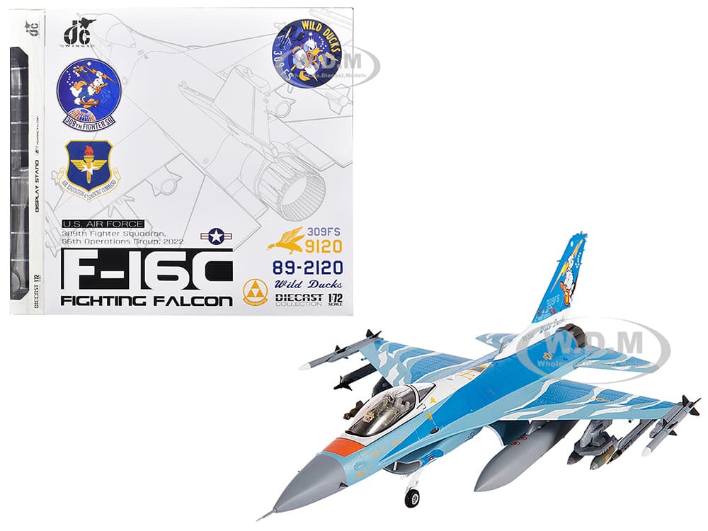Lockheed F-16C Fighting Falcon Fighter Aircraft "309th Fighter Squadron 56th Operations Group Wild Ducks" (2022) United States Air Force 1/72 Diecast