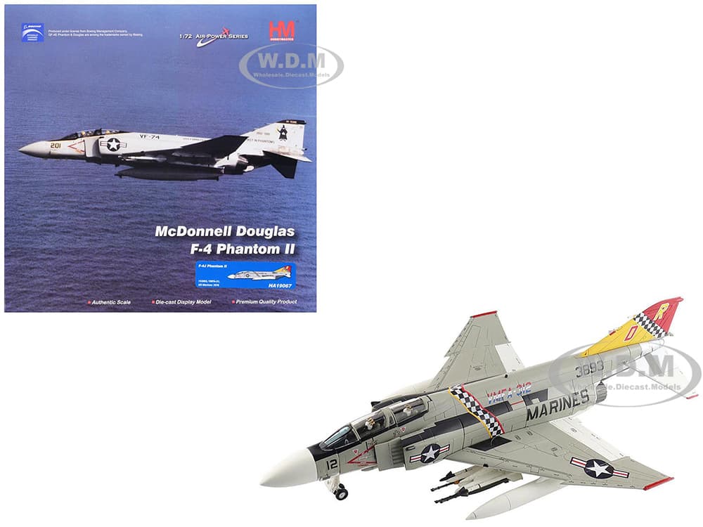 McDonnell Douglas F-4J Phantom II Fighter-Bomber Aircraft "153893 VMFA-312 Checkerboards" (1976) United States Marine Corps "Air Power Series" 1/72 D
