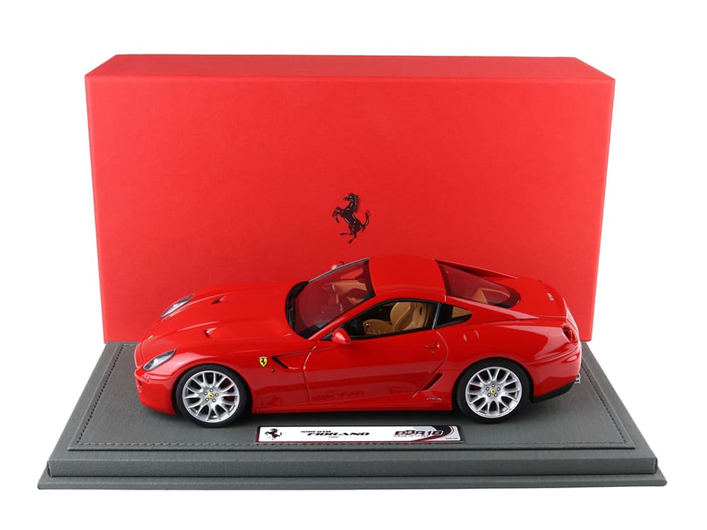 2006 Ferrari 599 GTB Fiorano with Manual Gear Rosso Corsa Race Red with DISPLAY CASE Limited Edition to 126 pieces Worldwide 1/18 Model Car by BBR
