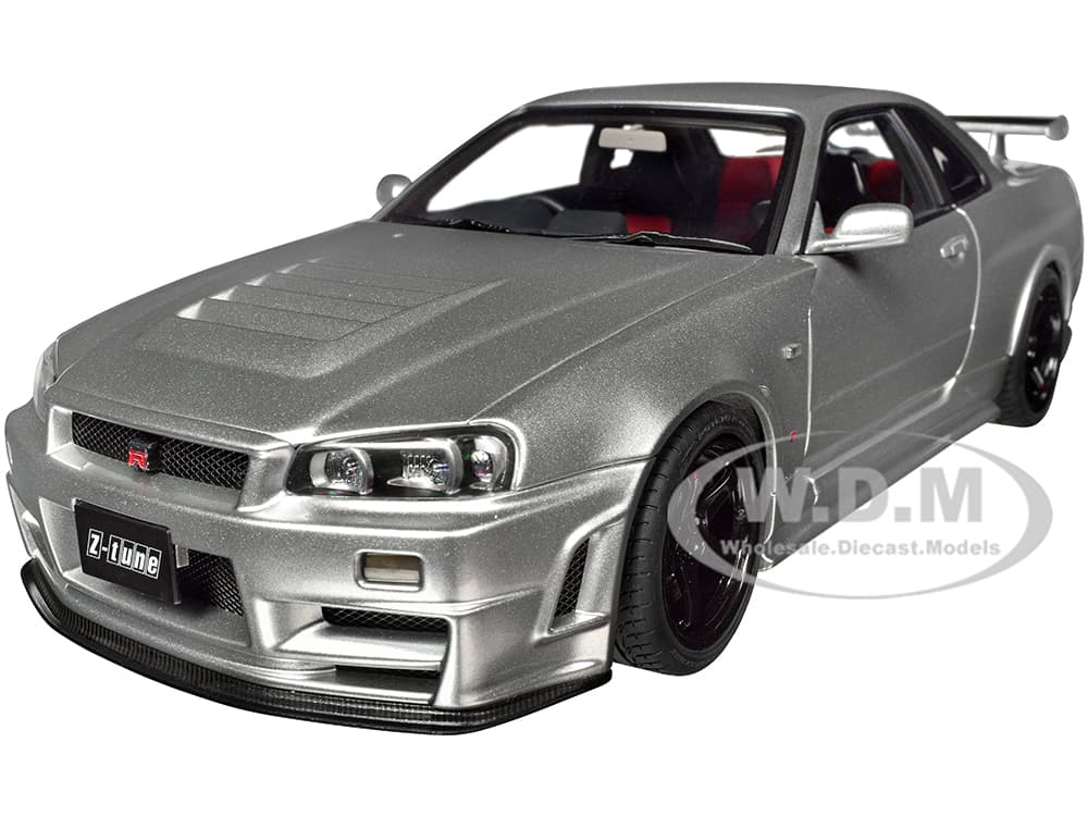 Nissan Nismo R34 GT-R Z-TUNE RHD (Right Hand Drive) Silver Metallic 1/18 Model Car by Autoart
