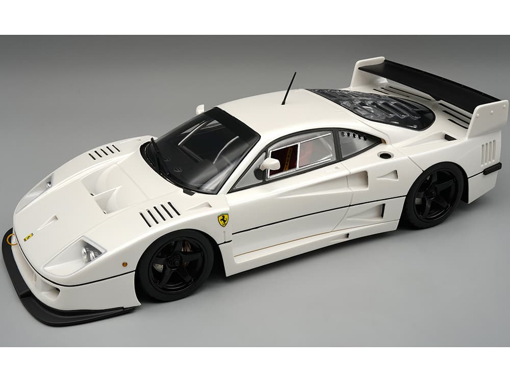 Ferrari F40 LM Pearl White Metallic with Black 5 Spoke Rims "Press Version" (1996) "Mythos Series" Limited Edition to 60 pieces Worldwide 1/18 Model