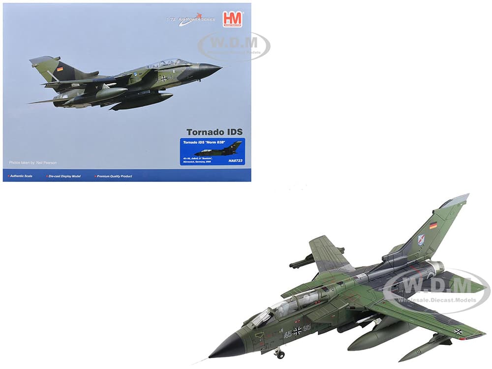 Panavia Tornado IDS Fighter-Bomber Aircraft "Norm 83B 4595 JaBoG 31 Boelcke Norvenich Germany" (2008) German Luftwaffe "Air Power Series" 1/72 Diecas