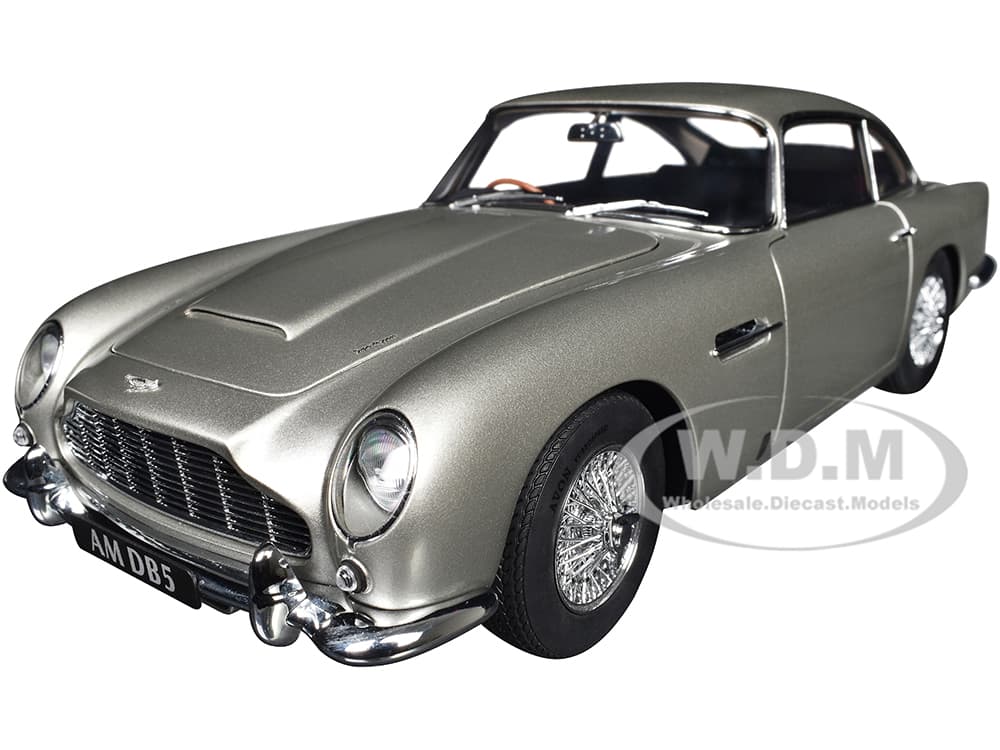 Aston Martin DB5 RHD (Right Hand Drive) Birch Silver 1/18 Model Car by Autoart