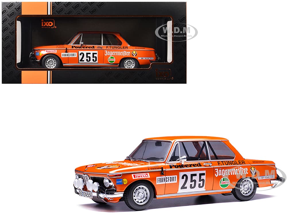 BMW 2002 255 Wolfgang Stiller - Axel Wagener "Rallye Monte-Carlo" (1973) 1/18 Diecast Model Car by IXO Models