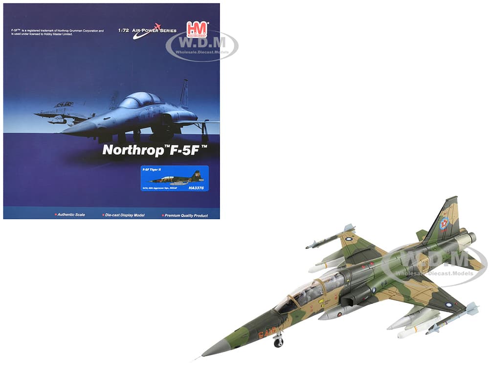 Northrop F-5F Tiger II Aircraft "46th Aggressor Squadron 7th Flight Training Wing" Republic of China Air Force "Air Power Series" 1/72 Diecast Model