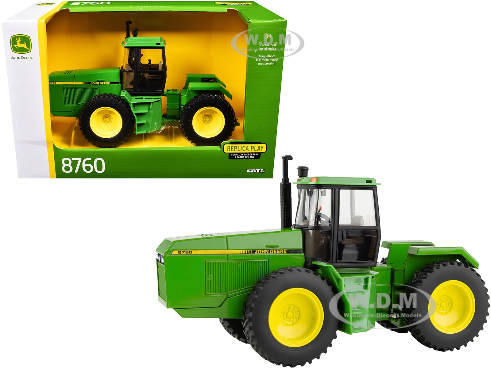 John Deere 8760 Tractor Green "Replica Play" Series 1/32 Diecast Model by ERTL TOMY
