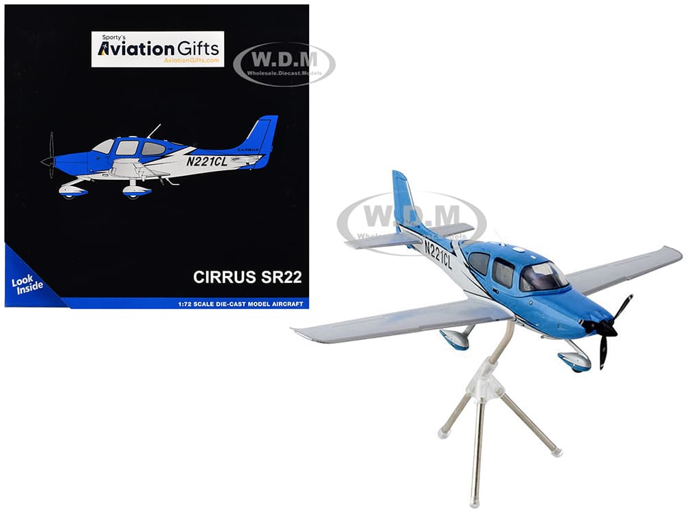 Cirrus SR22 Composite Aircraft (N221CL) Blue "Gemini General Aviation" Series 1/72 Diecast Model Airplane by GeminiJets