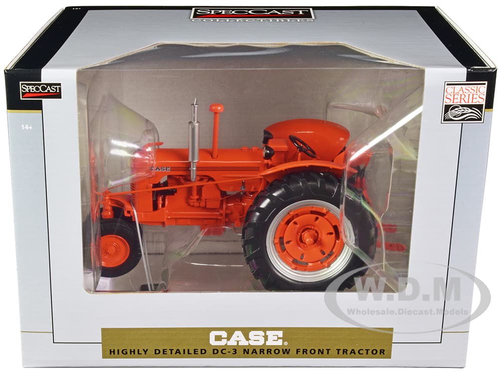 Case DC3 Narrow Front Tractor Orange "Classic Series" 1/16 Diecast Model by SpecCast