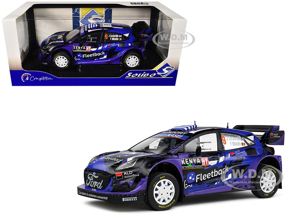 Ford Puma Rally1 Hybrid 9 Jourdan Serderidis - Frederic Miclotte "Safari Rally Kenya" (2022) "Competition" Series 1/18 Diecast Model Car by Solido