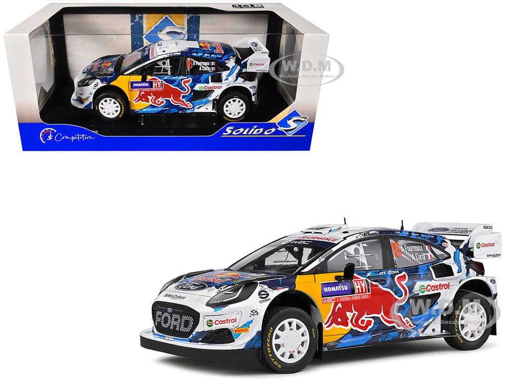 Ford Puma Rally1 Hybrid 16 Adrien Fourmaux - Alexandre Coria 3rd Place "Rally Sweden" (2024) "Competition" Series 1/18 Diecast Model Car by Solido