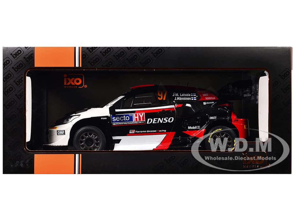 Toyota GR Yaris Rally1 Hybrid 97 Jari-Matti Latvala - Juho Hanninen "Rally Finland" (2023) 1/18 Diecast Model Car by IXO Models