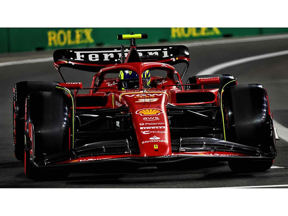 Ferrari SF-24 38 Oliver Bearman Formula One F1 "Saudi Arabia GP" (2024) with Acrylic Display Case 1/18 Model Car by LookSmart