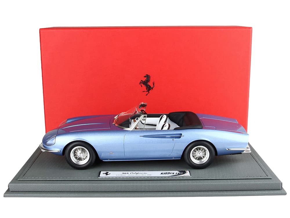 1966 Ferrari 365 California Convertible S/N 08347 "Geneve Motor Show" Light Blue Metallic with DISPLAY CASE Limited Edition to 200 pieces Worldwide 1