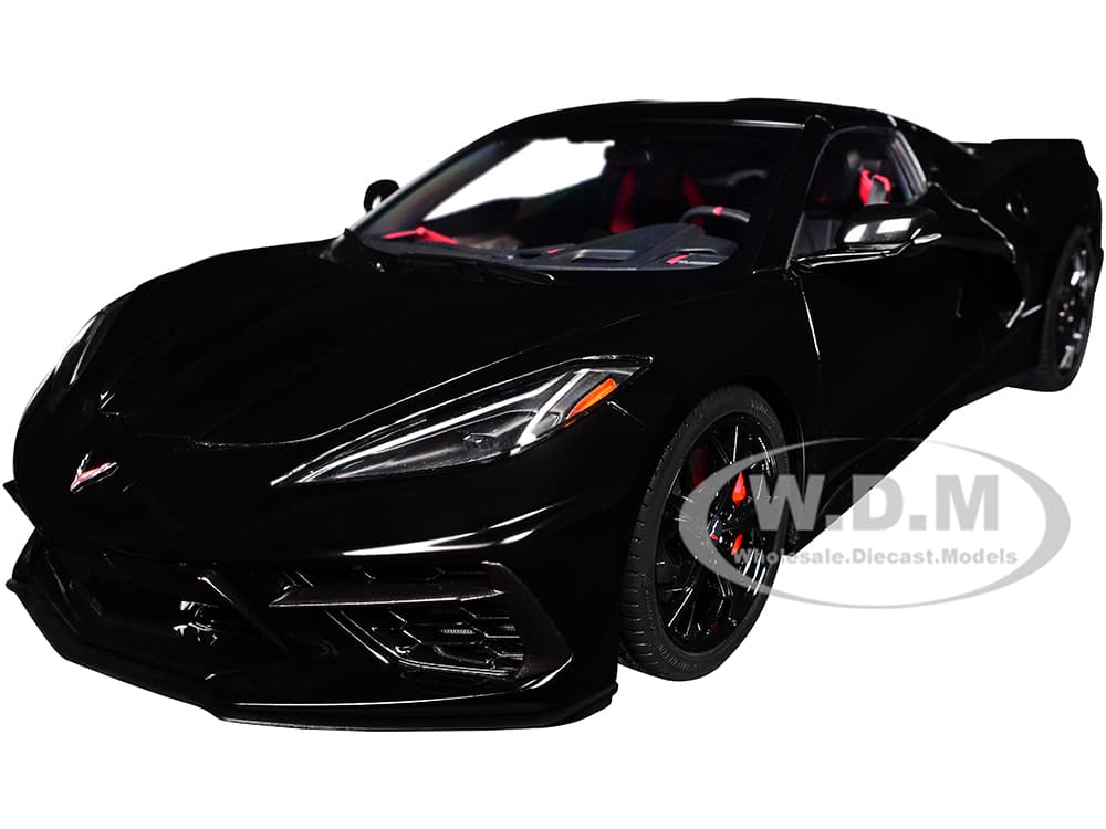 2020 Chevrolet Corvette C8 Stingray Black 1/18 Model Car by Autoart