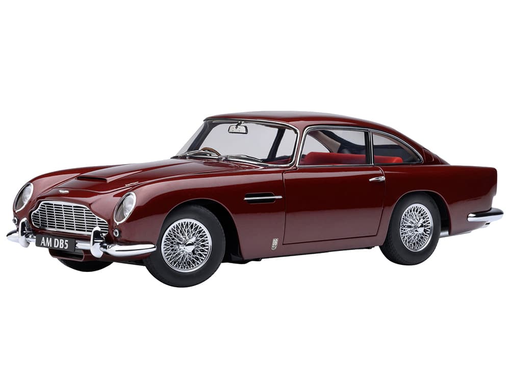 Aston Martin DB5 RHD (Right Hand Drive) Dubonnet Rosso Red Metallic 1/18 Model Car by Autoart