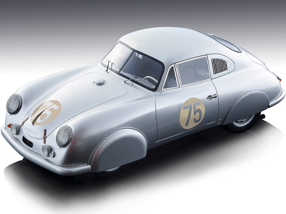 1951 Porsche 356 SL 75 Silver Metallic "Porsche Racing 75th Anniversary Edition" Limited Edition to 100 pieces Worldwide "Mythos Series" 1/18 Model C