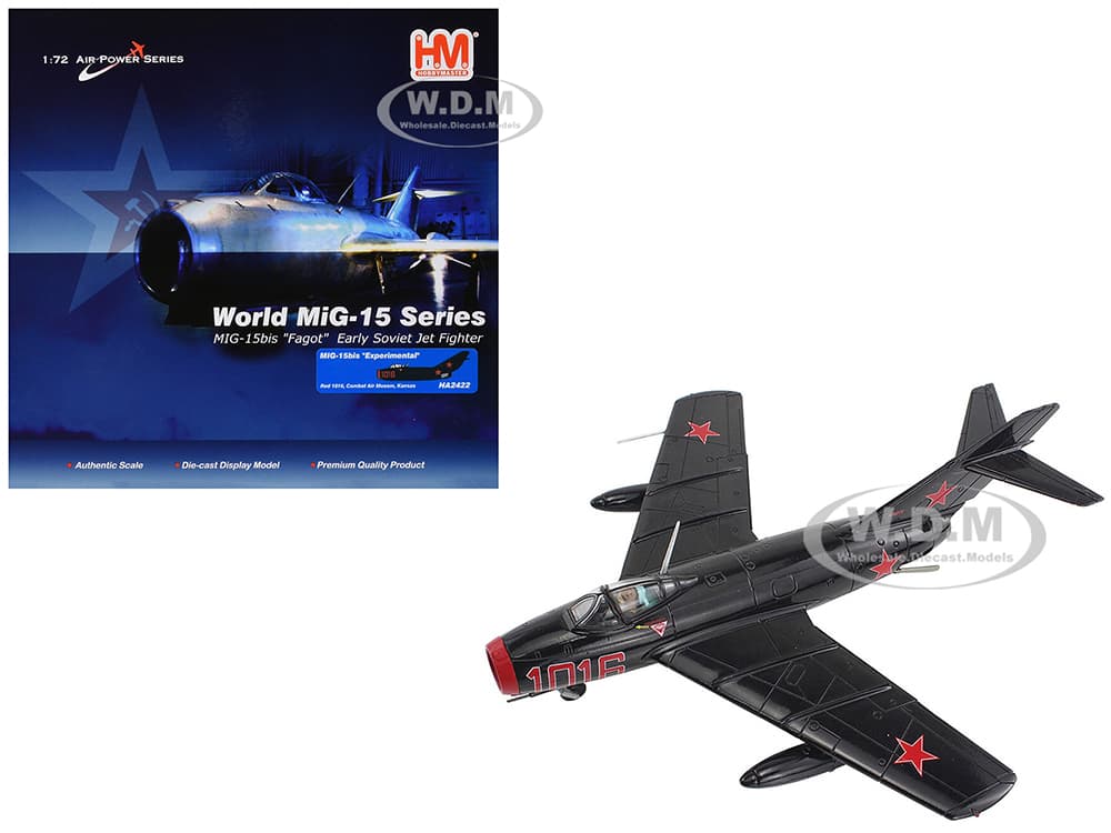 Mikoyan-Gurevich MiG-15Bis Fighter Aircraft "Experimental Combat Air Museum Kansas" "Air Power Series" 1/72 Diecast Model by Hobby Master
