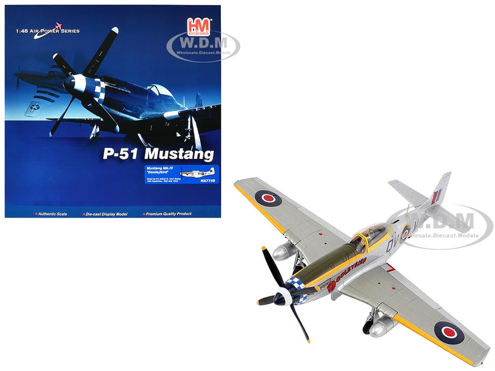 North American Mustang Mk.IV Fighter Aircraft "Flight Lieutenant Arthur S. Joe Doley 19th Squadron" (1945) British Royal Air Force "Air Power Series"