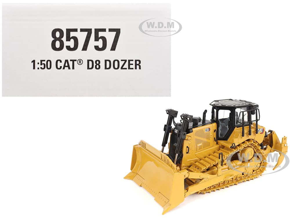 CAT Caterpillar D8 Track-Type Dozer (Standard Configuration) Yellow "High Line" Series  1/50 Diecast Model by Diecast Masters