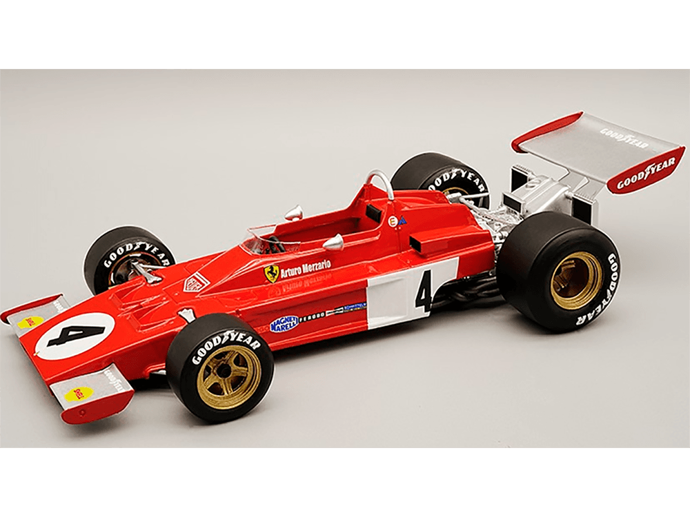 Ferrari 312 B3-73 4 Arturo Merzario Formula One F1 "Monaco GP" (1973) Limited Edition to 150 pieces Worldwide "Mythos Series" 1/18 Model Car by Tecno
