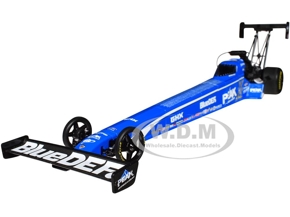NHRA TFD (Top Fuel Dragster) Brittany Force "PEAK Antifreeze &amp; Coolant" Blue "John Force Racing" 1/24 Diecast Model by Auto World