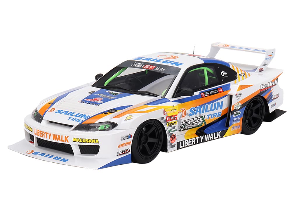 Nissan LB-Super Silhouette S15 SILVIA 555 Yukio Fausto "Formula Drift Japan" (2023) 1/18 Model Car by Top Speed
