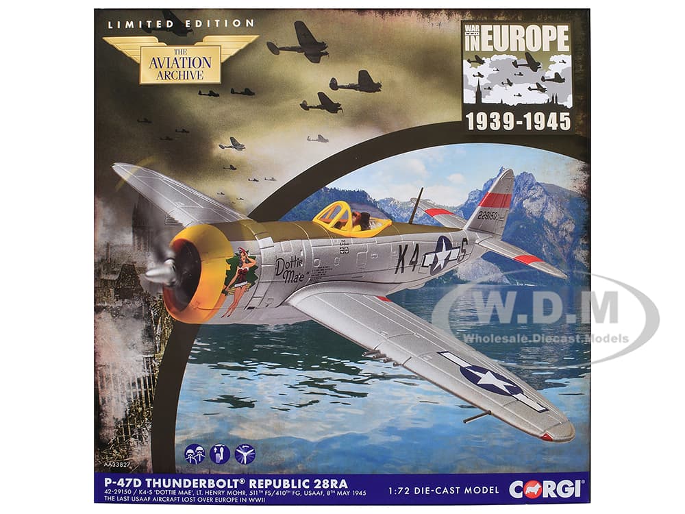 Republic P-47D Thunderbolt 28RA Fighter Aircraft "Dottie Mae 511th Fighter Squadron 405th Fighter Group" (1945) United States Army Air Forces "The Av
