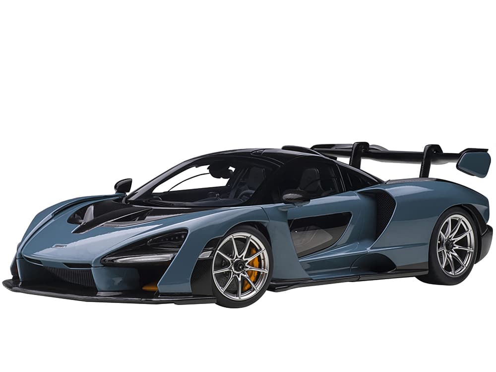 Mclaren Senna Vision Victory Gray and Black with Carbon Accents 1/18 Model Car by Autoart